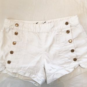 Juicy White Denim Shorts